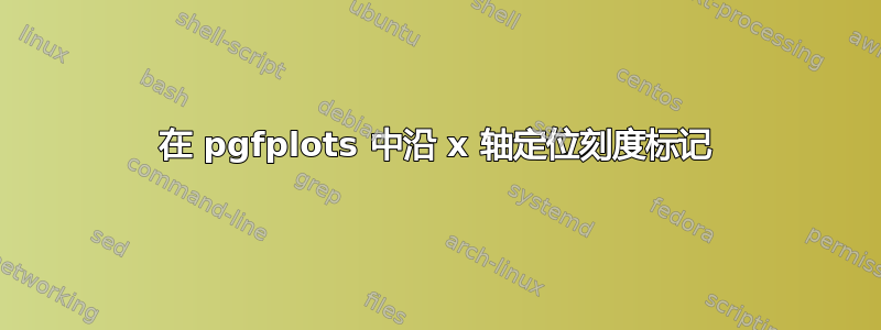 在 pgfplots 中沿 x 轴定位刻度标记