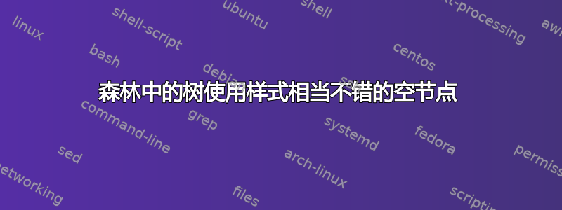 森林中的树使用样式相当不错的空节点