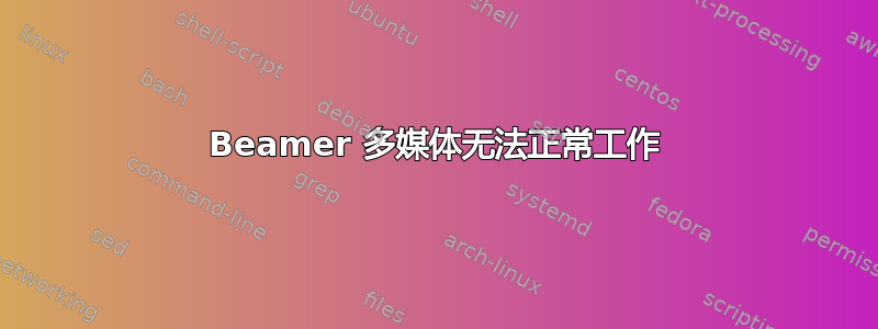 Beamer 多媒体无法正常工作