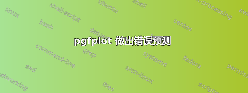 pgfplot 做出错误预测