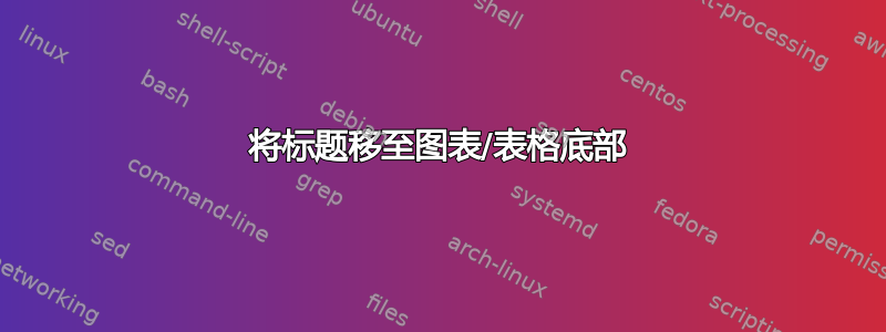 将标题移至图表/表格底部