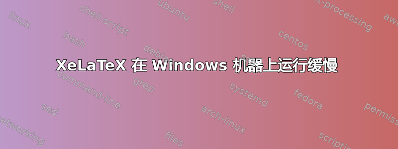 XeLaTeX 在 Windows 机器上运行缓慢