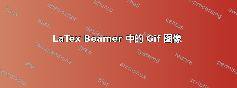 LaTex Beamer 中的 Gif 图像