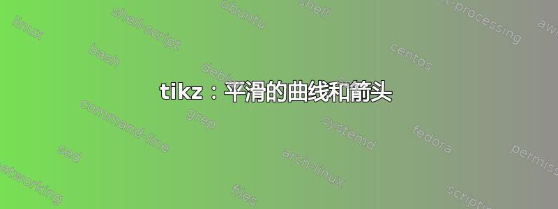 tikz：平滑的曲线和箭头