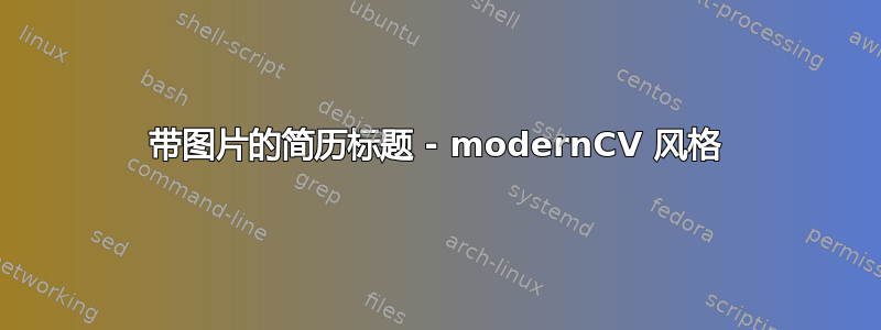 带图片的简历标题 - modernCV 风格