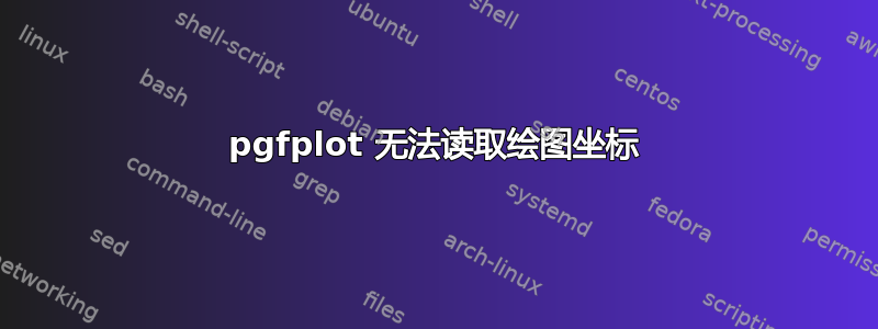 pgfplot 无法读取绘图坐标