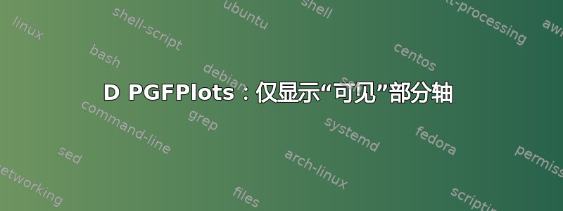 3D PGFPlots：仅显示“可见”部分轴