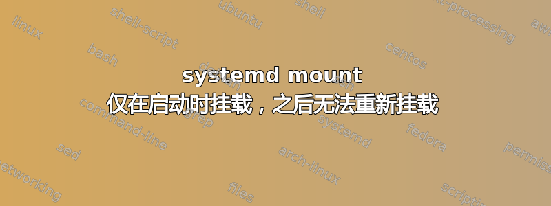 systemd mount 仅在启动时挂载，之后无法重新挂载