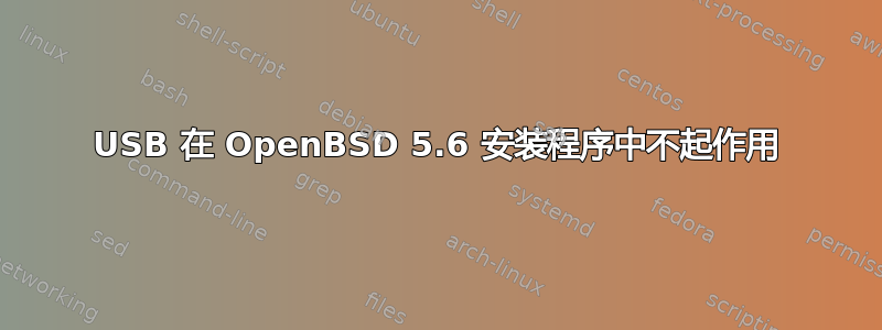 USB 在 OpenBSD 5.6 安装程序中不起作用