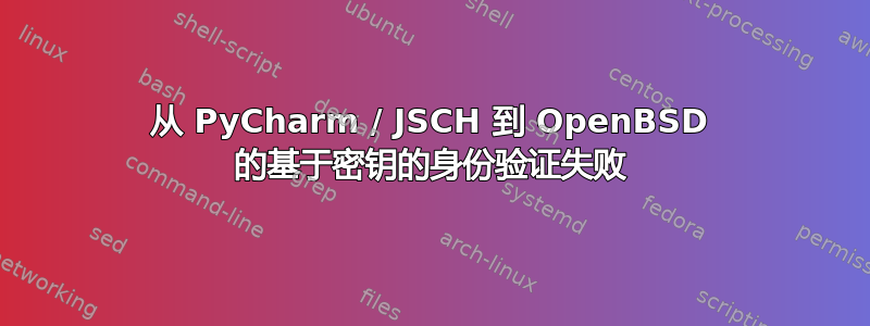 从 PyCharm / JSCH 到 OpenBSD 的基于密钥的身份验证失败