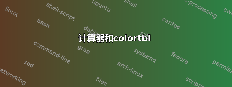 计算器和colortbl