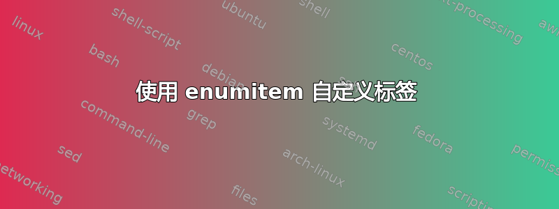 使用 enumitem 自定义标签