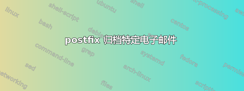 postfix 归档特定电子邮件