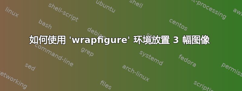 如何使用 'wrapfigure' 环境放置 3 幅图像