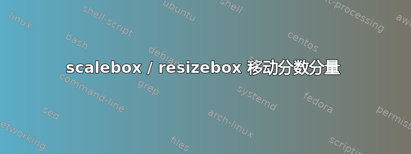 scalebox / resizebox 移动分数分量