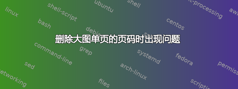 删除大图单页的页码时出现问题