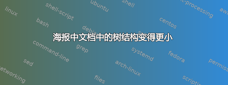 海报中文档中的树结构变得更小