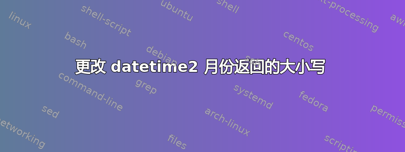 更改 datetime2 月份返回的大小写