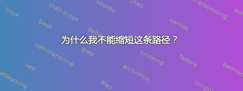 为什么我不能缩短这条路径？