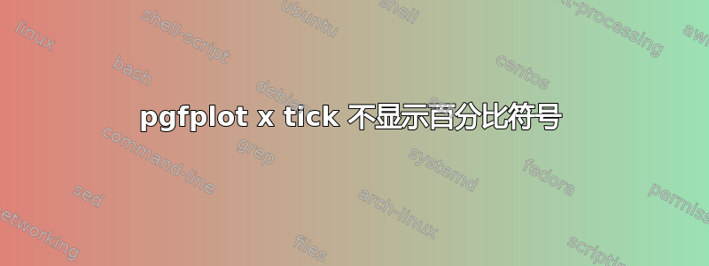 pgfplot x tick 不显示百分比符号