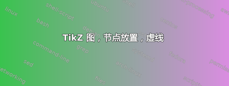 TikZ 图，节点放置，虚线