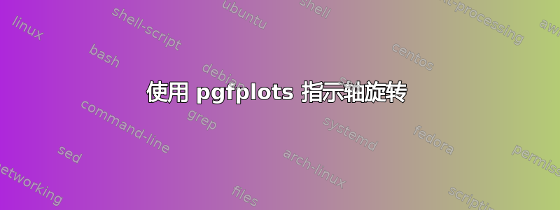 使用 pgfplots 指示轴旋转