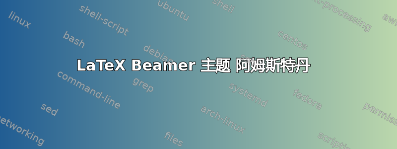 LaTeX Beamer 主题 阿姆斯特丹 