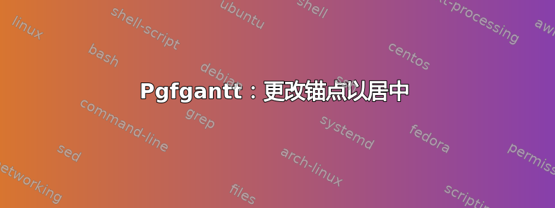 Pgfgantt：更改锚点以居中