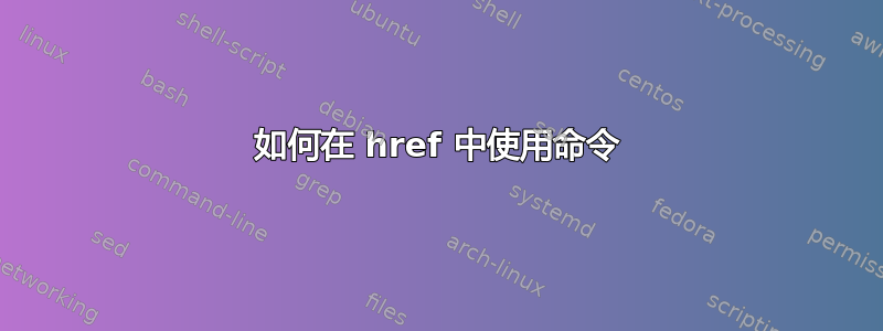 如何在 href 中使用命令