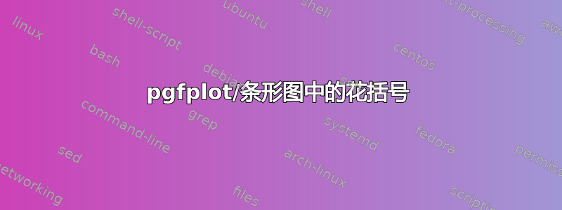 pgfplot/条形图中的花括号