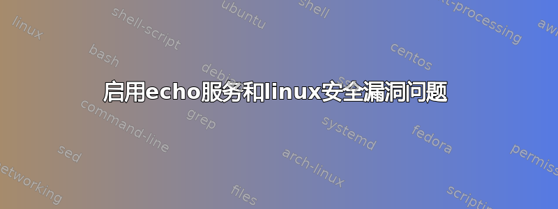 启用echo服务和linux安全漏洞问题