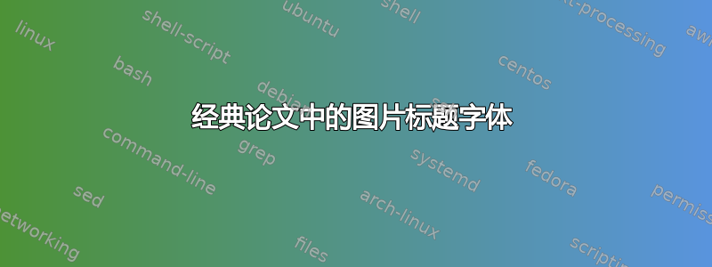 经典论文中的图片标题字体