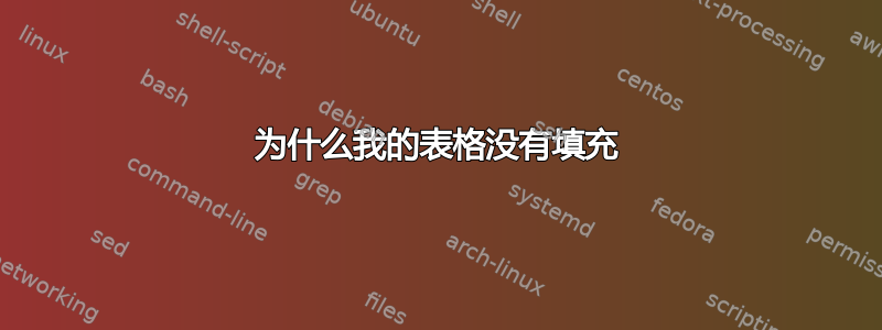 为什么我的表格没有填充