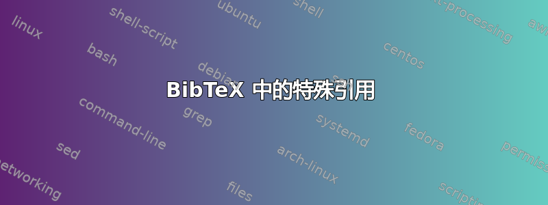 BibTeX 中的特殊引用