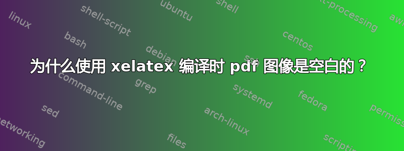 为什么使用 xelatex 编译时 pdf 图像是空白的？