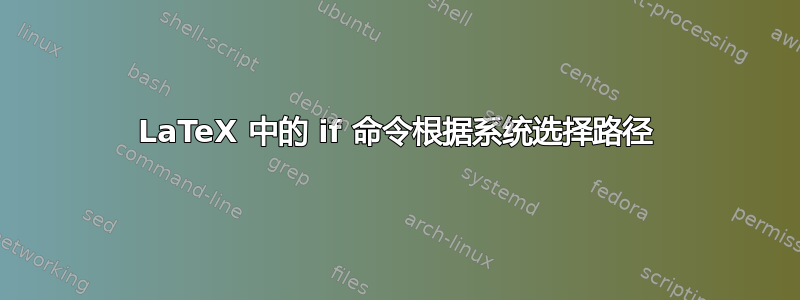 LaTeX 中的 if 命令根据系统选择路径