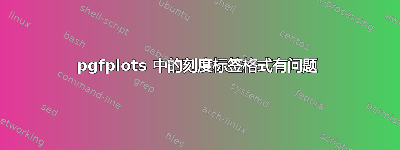 pgfplots 中的刻度标签格式有问题