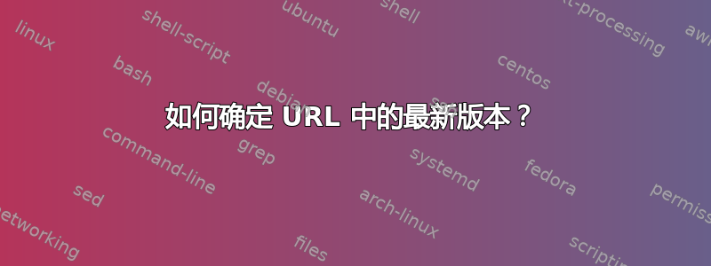 如何确定 URL 中的最新版本？