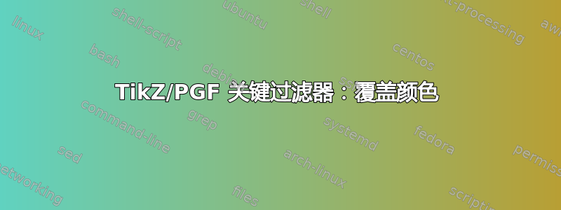 TikZ/PGF 关键过滤器：覆盖颜色