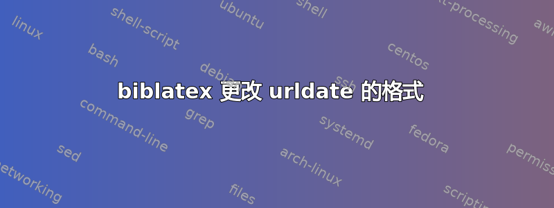 biblatex 更改 urldate 的格式 