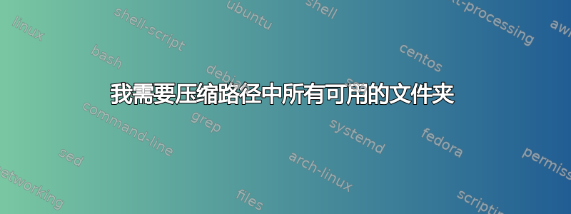 我需要压缩路径中所有可用的文件夹