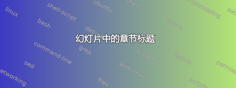 幻灯片中的章节标题 