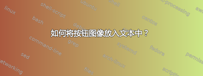 如何将按钮图像放入文本中？