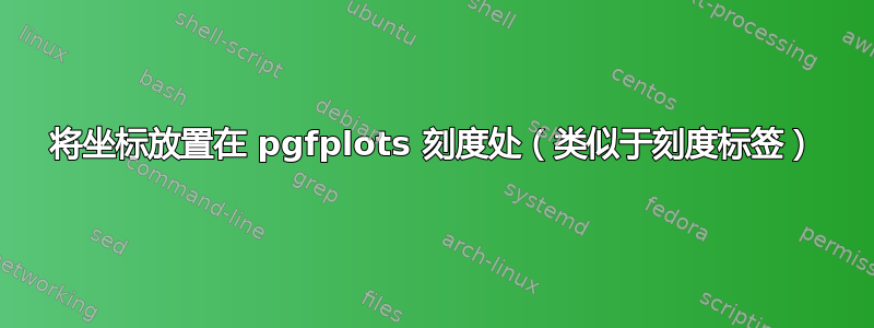 将坐标放置在 pgfplots 刻度处（类似于刻度标签）