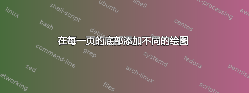 在每一页的底部添加不同的绘图