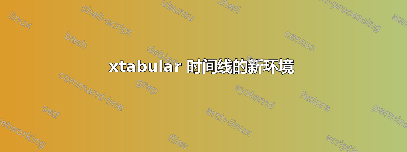 xtabular 时间线的新环境