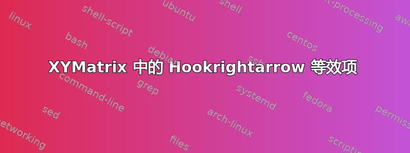 XYMatrix 中的 Hookrightarrow 等效项