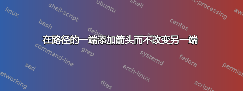 在路径的一端添加箭头而不改变另一端