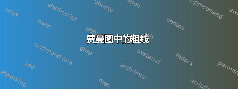 费曼图中的粗线