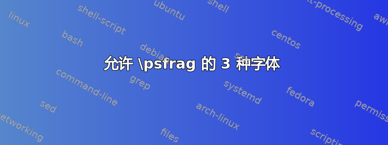 允许 \psfrag 的 3 种字体